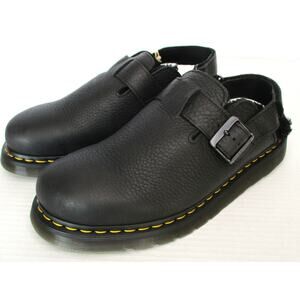 New Dr. MARTENS Men's Jorge II FL Faux Fur Lined Leather Mules Sz 12 EU 46